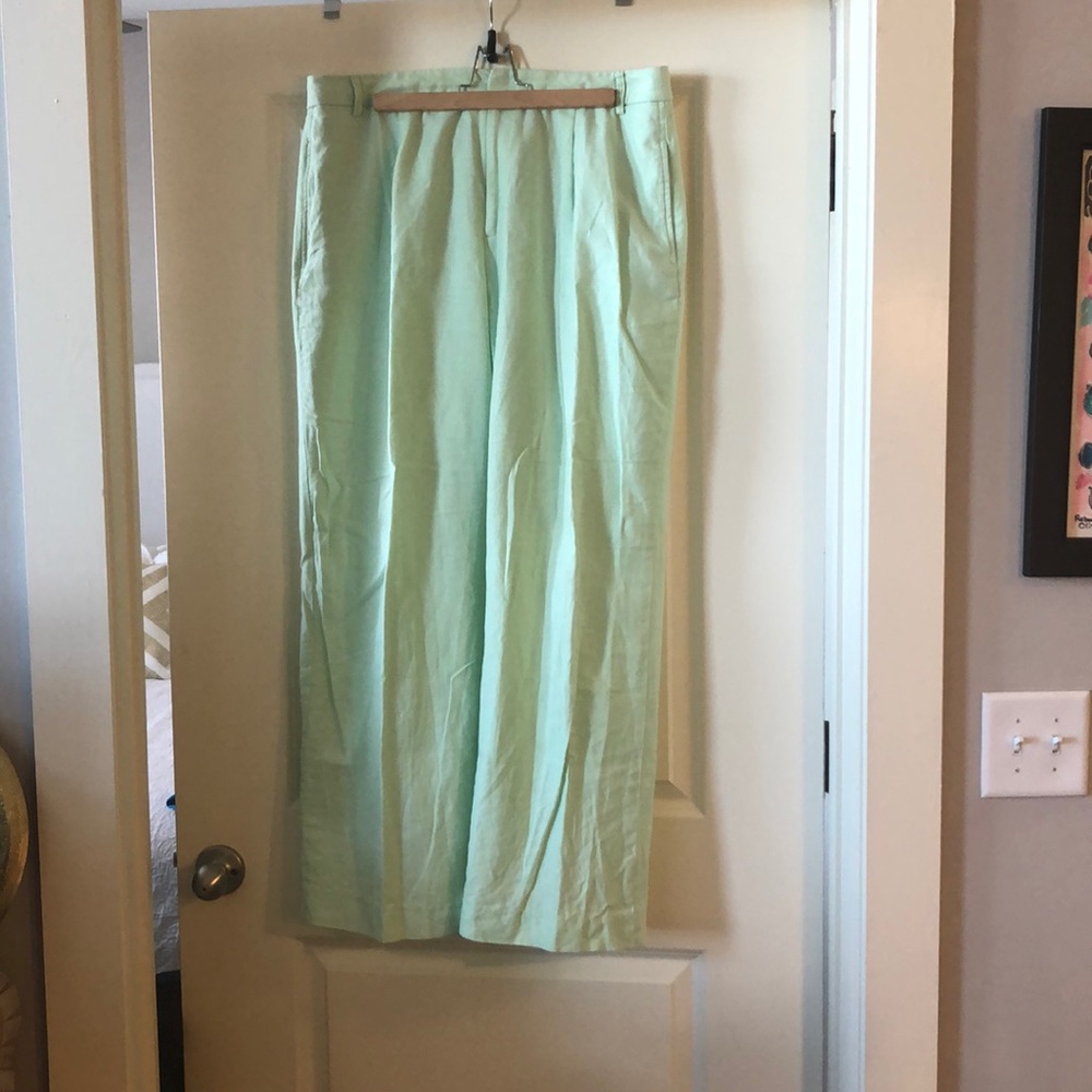 J. Crew Wide leg linen pants